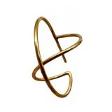 Pair of 14K Gold Geometric Hoop Earrings