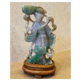 DR - Guanyin Jadeite Figurine - Vintage Chinese Carved Goddess