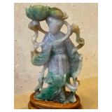 DR - Guanyin Jadeite Figurine - Vintage Chinese Carved Goddess