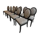 DR - Joseph Hoffman Dining Chairs - Ebony Limousine Finish, William Switzer Upholstery (Lot of 10)