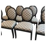 DR - Joseph Hoffman Dining Chairs - Ebony Limousine Finish, William Switzer Upholstery (Lot of 10)