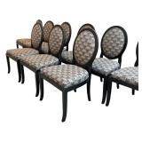 DR - Joseph Hoffman Dining Chairs - Ebony Limousine Finish, William Switzer Upholstery (Lot of 10)