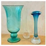 K - Three Decorative Glass Vases