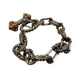 Esti-Frederica Amethyst Bracelet - Sterling Silver & 18K Gold Tone