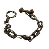 Esti-Frederica Amethyst Bracelet - Sterling Silver & 18K Gold Tone