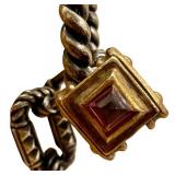 Esti-Frederica Amethyst Bracelet - Sterling Silver & 18K Gold Tone