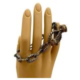 Esti-Frederica Amethyst Bracelet - Sterling Silver & 18K Gold Tone