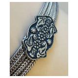 Sterling Silver Carnelian Cabochon Bracelet - 7 Inches (925)