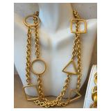 Anne Klein Geometric Gold-Town Link Necklace & Bracelet Set