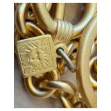 Anne Klein Geometric Gold-Town Link Necklace & Bracelet Set