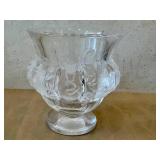 K - Lalique Dampierre Crystal Vase - Sparrows & Vines Motif