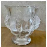 K - Lalique Dampierre Crystal Vase - Sparrows & Vines Motif