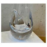 DR - Daum Lotus Pattern Crystal Bud Vase - France