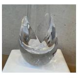 DR - Daum Lotus Pattern Crystal Bud Vase - France