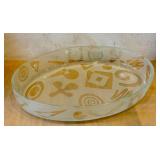 DR - Vintage Simax Glass Dish Geometric Pattern