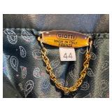 Giotti Leather Jacket 44 - Made in Italy Vintage Dark Gray