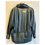 Giotti Leather Jacket 44 - Made in Italy Vintage Dark Gray