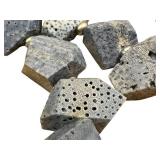 KC Blue Coral Beaded Necklace - Sterling Clasp - 19'