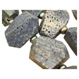 KC Blue Coral Beaded Necklace - Sterling Clasp - 19'