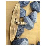 KC Blue Coral Beaded Necklace - Sterling Clasp - 19'
