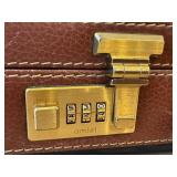 O - Amier Leather Attaché Case with Combination Lock