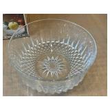 DR - Arcoroc Fleur 6 Soup Plates & 2 Glass Bowls - Clear Crystal