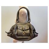 Salvatore Ferragamo Leather Shoulder Bag - Bronze Hobo