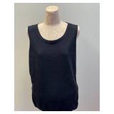 Lafayette 88 Black Sleeveless Top & Rosemunde Denmark-Designed Cardigan Beige with Black Polka Dots