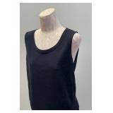 Lafayette 88 Black Sleeveless Top & Rosemunde Denmark-Designed Cardigan Beige with Black Polka Dots