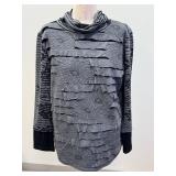 NNNC Designed By Kim KF21602 XL Knit Top - Layered Distressed Texture