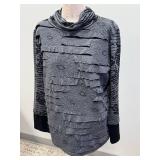 NNNC Designed By Kim KF21602 XL Knit Top - Layered Distressed Texture
