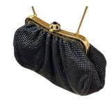 Whiting and Davis Beaded Evening Bag - Black
