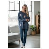 P. Luca Milano Knit Sweater - Blue Polka Dots - Size S