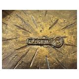 K - Floral Gold-Tone Vanity Set - Tissue Box Cover, Mini Perfume Bottle & Trinket Box