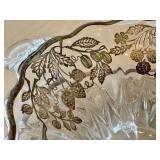 K - Vintage Glass Silver Overlay Bowl & Underplate