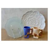 K - Peggy Turchette for Silvestri Dragonfly Mugs & Plates - Ceramic and Glass