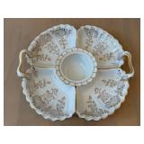O - Andrea by Sadek Granny's Vintage 12.75 Inch Center-Cup Divided Relish Platter