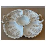O - Andrea by Sadek Granny's Vintage 12.75 Inch Center-Cup Divided Relish Platter