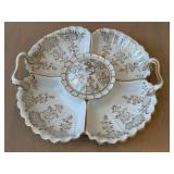 O - Andrea by Sadek Granny's Vintage 12.75 Inch Center-Cup Divided Relish Platter