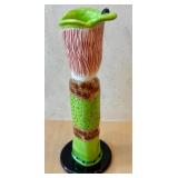 K - Ganz Melinda Vase 10 in Tall & Dog Figurine on Orange Sofa (Lot of 2)