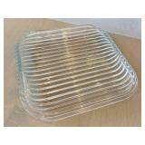 K - Vintage Mid-Century Glass Platter - Serving Tray