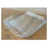 K - Vintage Mid-Century Glass Platter - Serving Tray