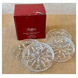 O - Gorham King Edward Crystal Coaster Set of 4 - Style No. C480