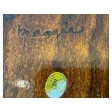 DR - Maggie-Signed Vintage Wooden Nesting Bowls Set (3-Piece) with Serving Spoons