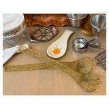 K - Pyrex Canister- Floral Fruit Band Clear Glass Jar (Retro Kitchen)