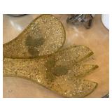 K - Pyrex Canister- Floral Fruit Band Clear Glass Jar (Retro Kitchen)