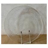 O -Vintage Iittala Solaris Glass Tray by Tapio Wirkkala and  Arcoroc Spiral Glass Platter 11.5 in