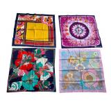 LR - Fisba-Stoffels Cotton Scarves - Swiss Made Set of 4