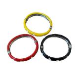 Polka Dot Enamel Bracelets - Set of 3 - Red, Yellow & Black