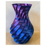 K - 3-D Printed Twisting Pillars Vase - Iridescent Gradient